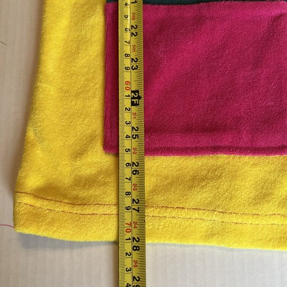 Fila Palani Sz XL Terry Tennis Polo Yellow/Pink Shirt Cotton Blend Embroidered - Picture 9 of 15